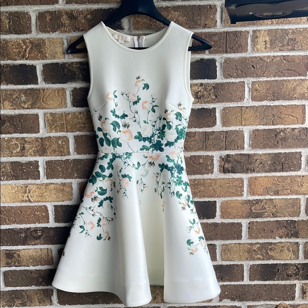 ERIN by Erin Fetherston White and Green Midi Dress - Picture 3 of 14